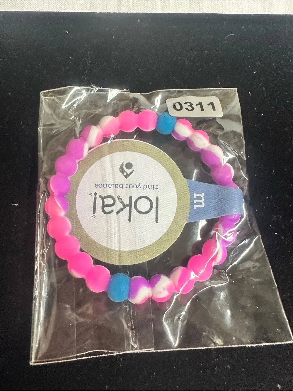 Kids Pink & Purple Silicone Beaded Bracelet